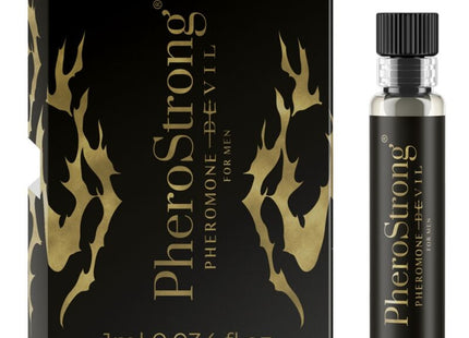 Black und gold pherostrong pheromone parfumflasche mit schwarzem deckel 1 ml teufel für männer
