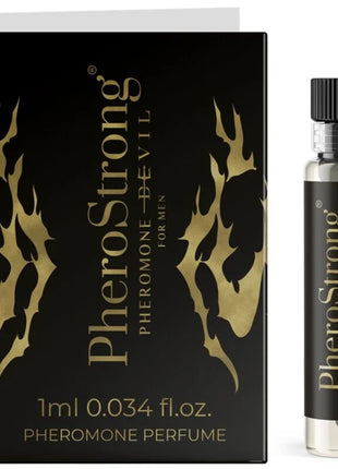 Black und gold pherostrong pheromone parfumflasche mit schwarzem deckel 1 ml teufel für männer