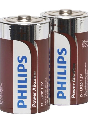 PHILIPS - POWER ALKALINE PILA D LR20 BLISTER * 2 - Alkali-Batterien
