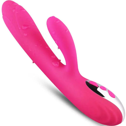 Vibrant pinker silikon rabbit-vibrator fuchsia flexi vibe mit wärme und vibration in ergonomischem design