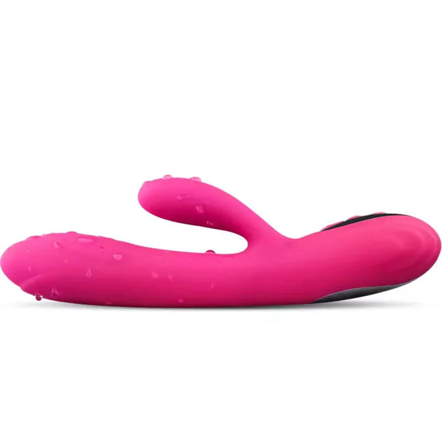 Vibrant pinker silikon rabbit vibrator fuchsia flexi vibe mit wärme und vibration in einem design und glattem finish