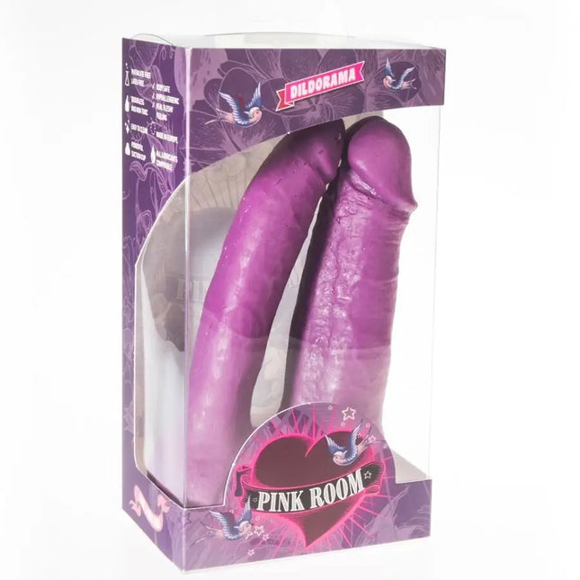 PINK ROOM - ARTHUS REALISTISCHER DILDO LILA 17CM/15,5CM - Doppeldildo