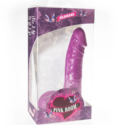 Lila silikon dildo 19 cm im dildorama pink room box von pink room realistisch und hochwertig