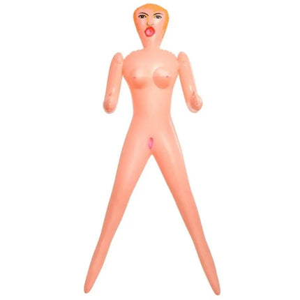 Pipedream milf doll auffällige aufblasbare liebespuppe in pink mit blonden haaren und roter zunge für private feiern