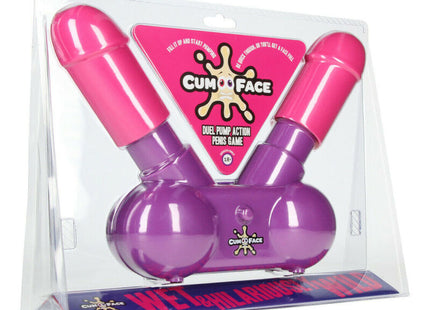 Pink und lila doppelpump penisspiel in klarer plastikverpackung play wiv me cum face party spiel