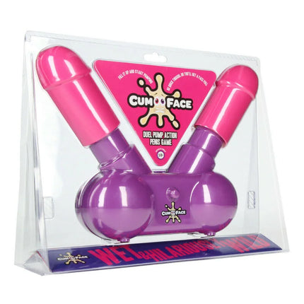 Pink und lila doppelpump penisspiel in klarer plastikverpackung play wiv me cum face party spiel