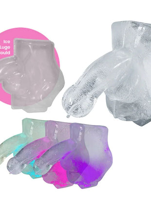 Klar durchsichtige handförmige spiel wiv me riesiges penis eislüfter form aus kunststoff