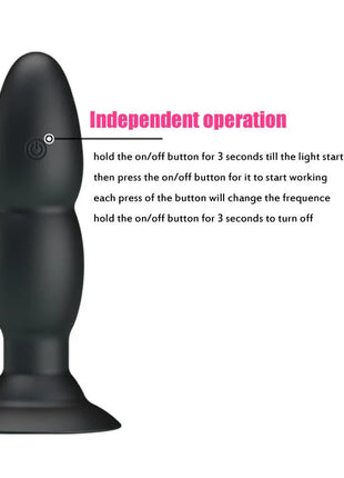 PLUG VIBRATOR UND ROTATION - MIT FERNBEDIENUNG - Analplug