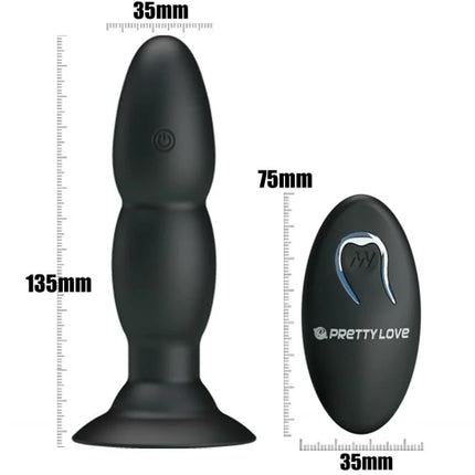 PLUG VIBRATOR UND ROTATION - MIT FERNBEDIENUNG - Analplug