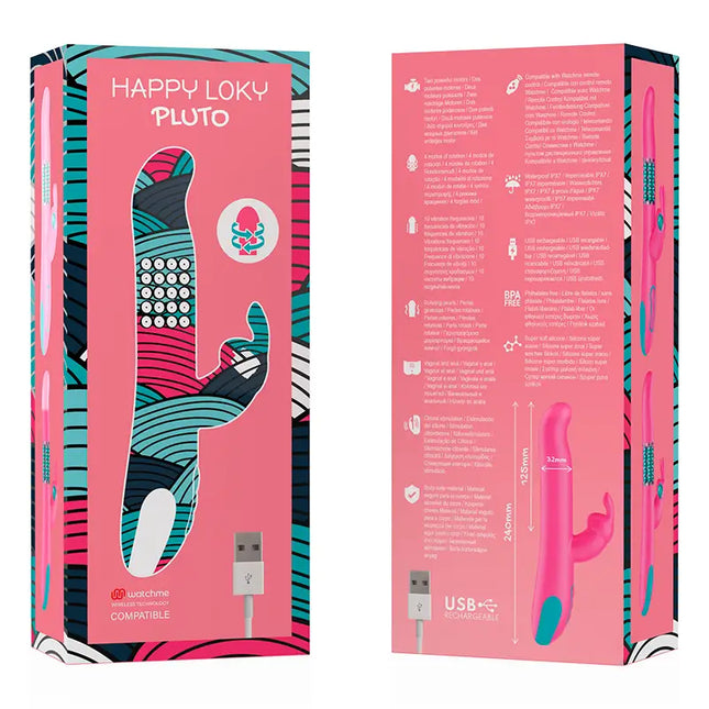 Pluto Pleasure: Rabbit-Vibrator in Pink - Vibrierende Rotatoren