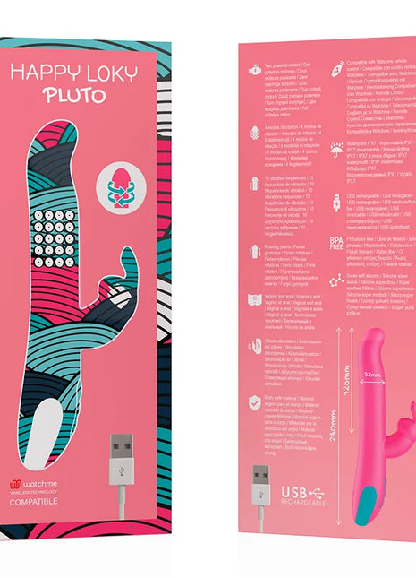 Pluto Pleasure: Rabbit-Vibrator in Pink - Vibrierende Rotatoren