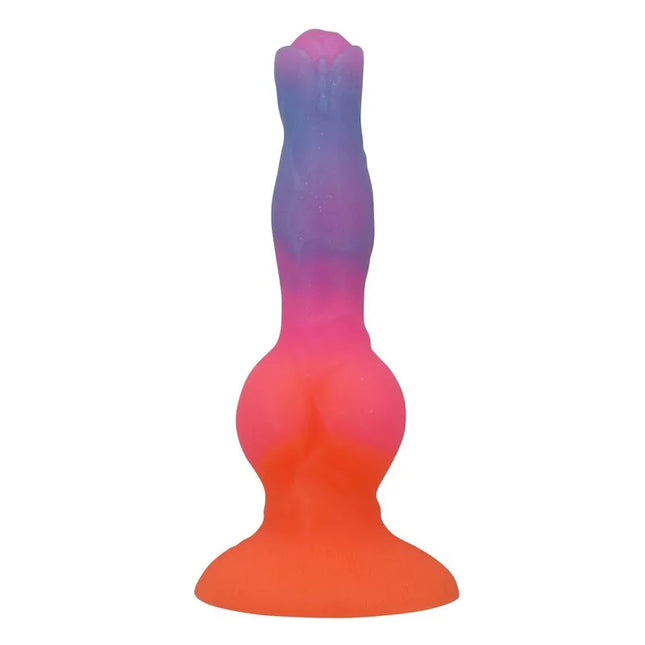 Power monsters hercules fantasy hochwertigem silikon analplug mit gradient von lila zu pink und orange 21,5 cm lang