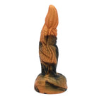 Oranger und schwarzer silikon dildo mit reptilien-schuppen struktur power monsters tyrannosaurus bicolor fantasy