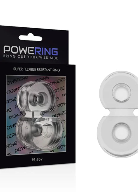 Klarer transparenter powering super flexibler und widerstandsfähiger doppel-penisring mit modernem design