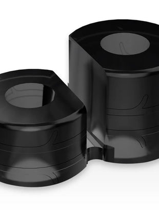 Schwarzer glänzender zylinderförmiger herbal grinder mit geprägten blattmustern powering super flexibler penisring pr09