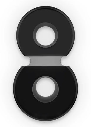 Schwarze doppelpnisring pr09 von powering mit flexiblem design und silbernem metallscharnier aus widerstandsfähigem material