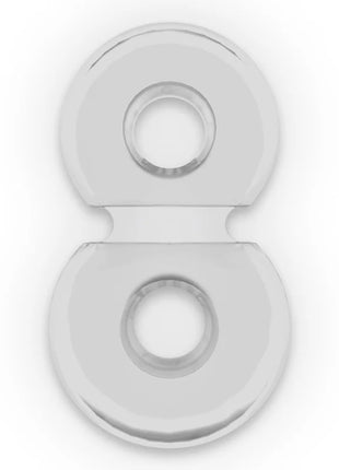 Klarer transparenter kunststoffclip mit minimalistischer form im powering super flexibler widerstandsfähiger doppel-penisring pr09