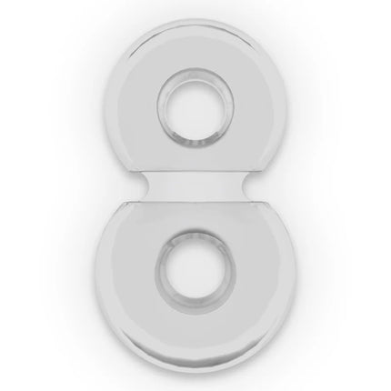 Klarer transparenter kunststoffclip mit minimalistischer form im powering super flexibler widerstandsfähiger doppel-penisring pr09