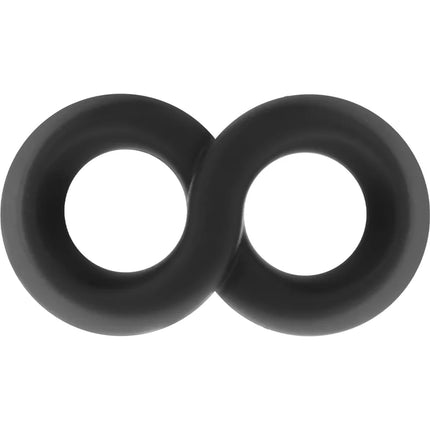 Schwarze silikon analringe powering super flexibler und widerstandsfähiger penis- und hodenring pr12