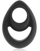 Schwarzer silikon penis- und hodenring pr14 powering mit tropfenform und zentralem loch, super flexibel und widerstandsfähig