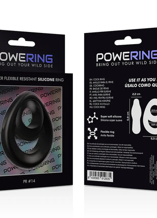 Schwarzer silikon penis und hodenring powering pr14 mit super flexiblem und widerstandsfähigem design