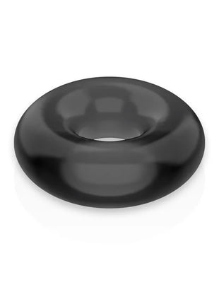 Schwarzer, glänzender silikon-penisring in donutsform 3,5 cm super flexibel und widerstandsfähig powering
