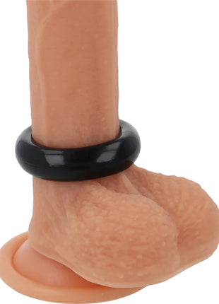 Schwarzer silikon penisring powering super flexibler und widerstandsfähiger 3,8 cm pr04 für komfort und halt