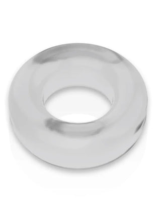 Klare transparente penisring aus flexiblem material mit glatter glänzender oberfläche und 3,8 cm durchmesser