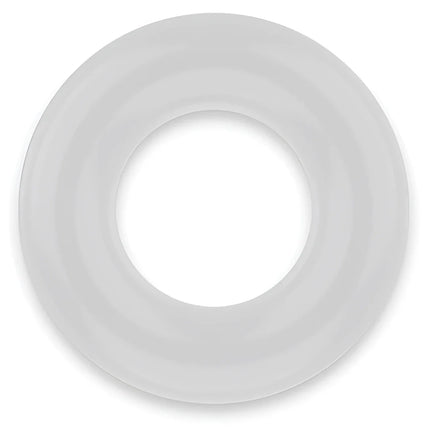 Weißer transparenter silikonring powering super flexibler widerstandsfähiger penisring 3,8 cm klar