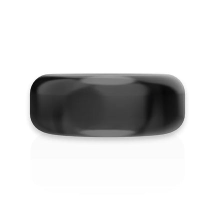 Glatter, glänzender schwarzer keramikringen mit abgerundetem rechteckdesign powering super flexibler penisring 3,8 cm