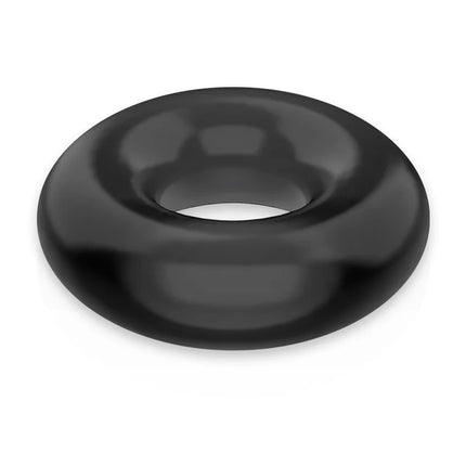 Schwarzer, glänzender silikon penisring powering super flexibel und widerstandsfähig 4,5 cm sichtbar