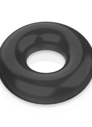 Schwarzer, glänzender silikon penisring powering mit super flexibler und widerstandsfähiger, glatter rundung
