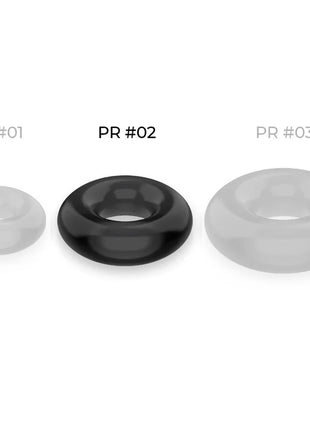 Drei transluzente silikonpenisringe pr 01 hellgrau pr 02 schwarz pr 03 weiß super flexibel und widerstandsfähig