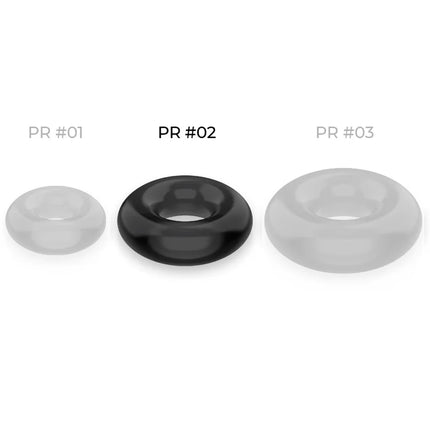 Drei transluzente silikonpenisringe pr 01 hellgrau pr 02 schwarz pr 03 weiß super flexibel und widerstandsfähig