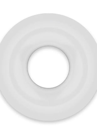Weißer silikon penisring powering mit konzentrischen ringrillen super flexibel und widerstandsfähig klar 4,5 cm