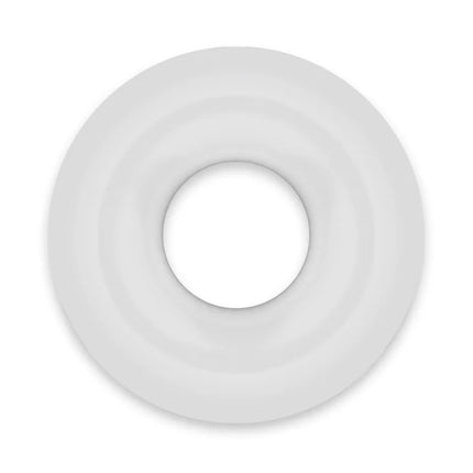 Weißer silikon penisring powering mit konzentrischen ringrillen super flexibel und widerstandsfähig klar 4,5 cm