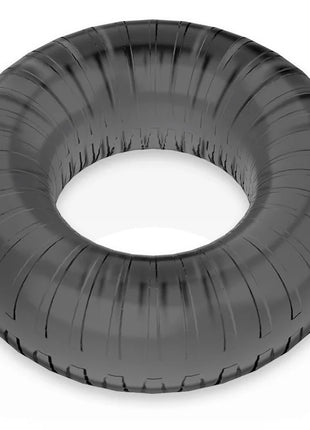 Schwarzer penisring powering mit gerippter oberfläche super flexibel und widerstandsfähig 4,5 cm breit