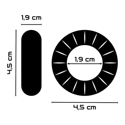 Schwarzer super flexibler und widerstandsfähiger penisring powering mit sonnenstrahlen design 4,5 cm groß