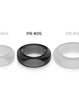 Schwarzer translucenter silikon penisring powering super flexibel und widerstandsfähig 4,8 cm pr05