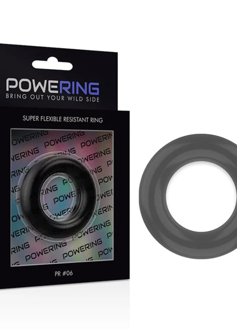 Grauer silikon penisring powering mit super flexiblem design und dezenten konzentrischen rillen, 5,5 cm lang