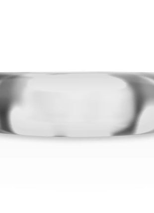 Ein silberfarbener, flexibler penisring powering mit glatter, leicht marmorierter oberfläche und 5,5 cm länge