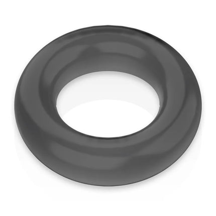 Schwarzer silikonring powering mit glatter glänzender oberfläche und gleichmäßiger dicke als super flexibler penisring
