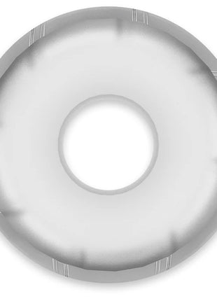 Silberner metallischer penisring powering super flexibler und widerstandsfähiger mit glatter oberfläche und eingravierten linien