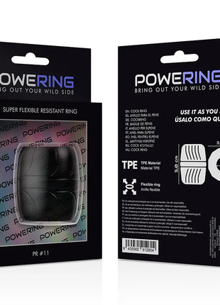 POWERING - SUPER FLEXIBLER UND WIDERSTANDSFÄHIGER PENISRING 5 CM PR11 SCHWARZ - Penisring ohne Vibration