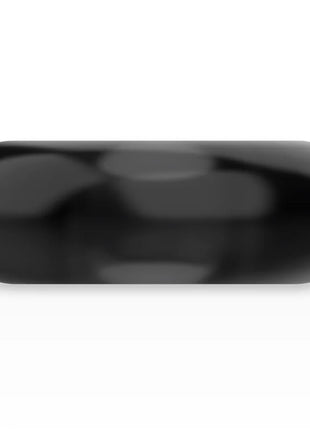 Schwarze glänzende kapsel als symbol für powering super flexibler und widerstandsfähiger penisring 5cm pr03 schwarz