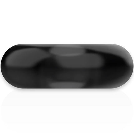 Schwarze glänzende kapsel als symbol für powering super flexibler und widerstandsfähiger penisring 5cm pr03 schwarz