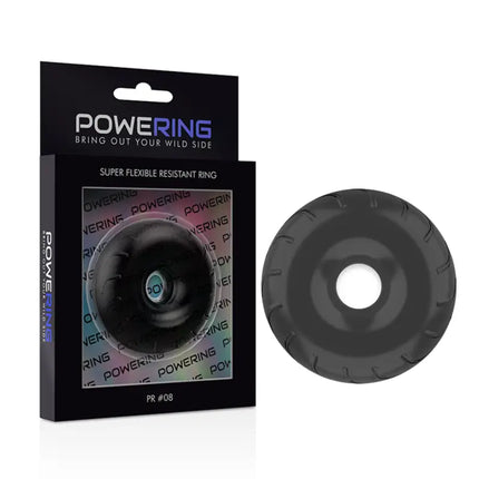 POWERING - SUPER FLEXIBLER UND WIDERSTANDSFÄHIGER PENISRING 5CM PR08 SCHWARZ - Penisring ohne Vibration