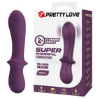 Lila silikon vibrator pretty love abigail mit ergonomischem design und power-knopf am griff mit 10 funktionen