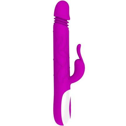 Vibratoren pretty love adrian aus silikon in leuchtendem lila mit texturiertem griff und weißer akzentbasis