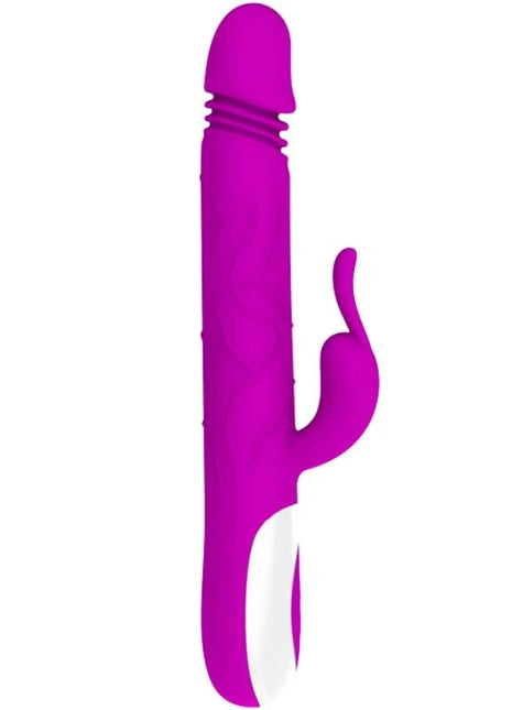 Vibratoren pretty love adrian aus silikon in leuchtendem lila mit texturiertem griff und weißer akzentbasis